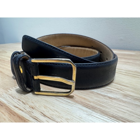 Ermenegildo Zegna Black Genuine Leather Belt 110/125 cm 40-44